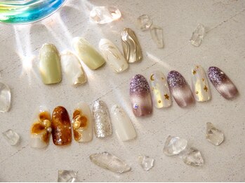 ココロバ ネイルアンドビューティーサロン(COCOLOBA)/べっこう/星/キレイめ