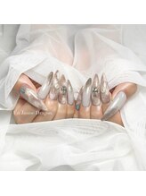 アン ジョーヌドラゴ/【ロングネイル】マーブルネイル