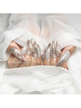 アン ジョーヌドラゴ/【ロングネイル】マーブルネイル