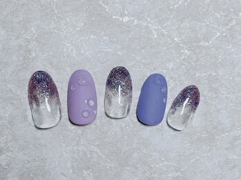 ネイルサロン ロゼプリュム/梅雨っぽネイル