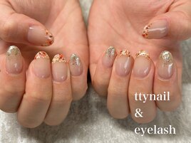 定額ネイル押し花デザイン