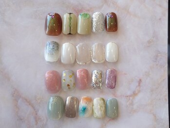 ネイルサロン バリ(BALI)の写真/大人気の8種類の定額コース☆【定額デザイン/¥5940】ニュアンス系、ミラーアート系・流行りのデザイン♪