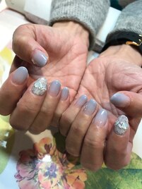 ～冬ふんわりツイードネイル～