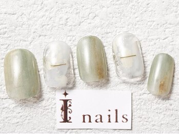 アイネイルズ 梅田店(I nails)/ニュアンスワイヤーホイル￥7700