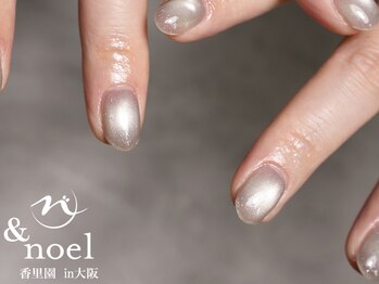 ノエル(Noel)/ホワイトシルバー 水光ネイル