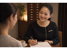 けんらくリラクゼーションの雰囲気（丁寧なカウンセリングでお体の状態を確認します。）