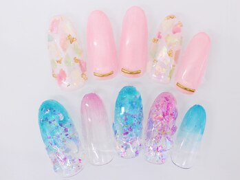 ネイルサロンセレーネ(Selene)/シェル 南国ネイル