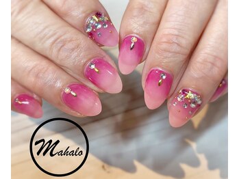 マハロネイル(Mahalo Nail)/キラキラストーンネイル