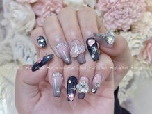 レアネイル 渋谷店(Le’a nail)/ハート☆ピンク黒グラデーション