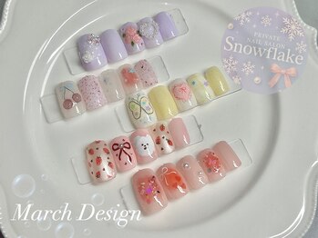 スノーフレーク(Snowflake)/NEW☆季節定額コース3月アート