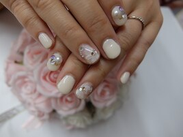 マーガレット手書きフラワー 紫