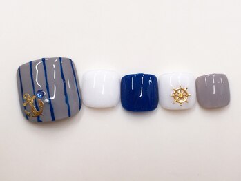 プルミエ ネイル(Premier Nail)/ＮＥＷ！フットマリンボーダー