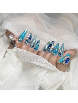 アン ジョーヌドラゴ/【ロングネイル】水色ネイル