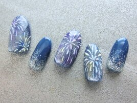 花火ネイル