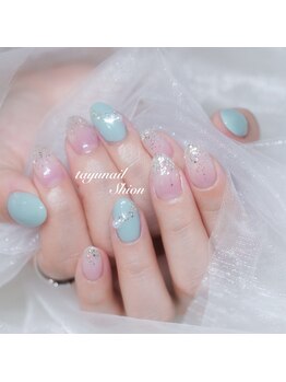 たゆ ネイル(たゆnail)/パラジェルグリーン爽やかネイル