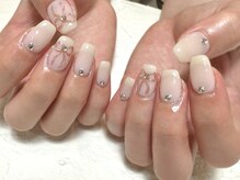 デューネイルスタジオ(dew nail studio)/ぷっくりリボンピンク