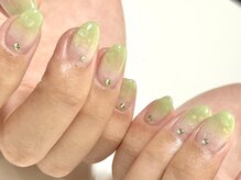 アイネイルズ 渋谷店(I nails)/【Maiko.w】ホロ×透け感グラデ