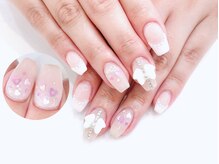 ネイルコレクション ベビーピンク(Baby Pink)/ジェル★フリーアート♪リボン