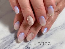 ネイルアトリエルカ(nail atelier LUCA)/W-492 大人可愛いバカラネイル