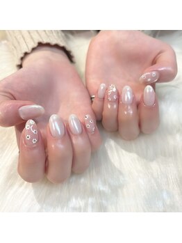 ノラ シブヤ(NORA SHIBUYA)/オーロラネイル/お花ネイル