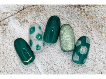 バブル シュガー バイ ネイルクローネ(bublle sugar by.nail crone)/マグネット＆お花ネイル