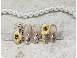 ひまわりアートネイル