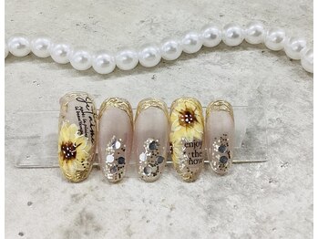 ネイル ユナ(nail YUNA)/ひまわりアートネイル