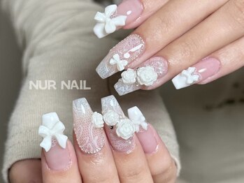 ヌアネイル(NUR NAIL)の写真/持ち込みデザイン大歓迎！華やかなデザインで周りと差がつく指先に♪お気に入りネイルで大事な日を彩って☆
