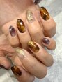 ローズデール アベイユ(ROSEDALE Abeille) 奥行き感たっぷりのべっ甲ネイル。ニュアンス感も◎