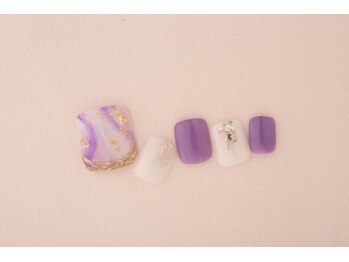 エムスラッシュネイル 本牧店(M SLASH)/パープルマーブルネイル