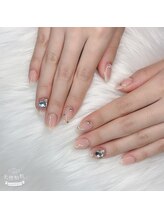 ヘブン ネイル 鶯谷(HEAVEN Nail)/クリア×シルバーラインネイル