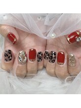 シードットネイル(Cee.nail)/レオパード☆派手ネイル