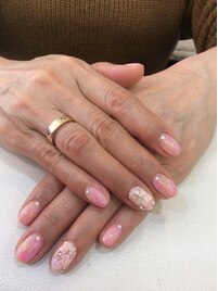 春　 お花ネイル