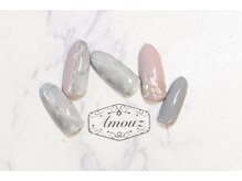 アモウズ(Amouz)/定額【テーマ:グレーネイル】4