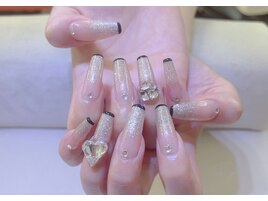 フラッシュネイルフレンチハート