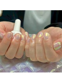 オーロラネイル/上品/キラキラ