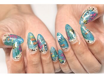 サロン デ ミランダ(Salon de Miranda)の写真/【繊細な手描きアート】受賞歴のあるネイリストが、あなたの理想のデザインを細部まで丁寧に再現します♪