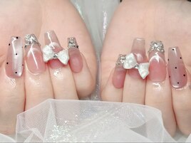 リボン×ピンクガーリーデザイン
