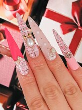 カラーズ 浜松店(colors)/姫カワ♪ツイードネイル(*^-^*)