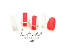 ローラポンポニー(Laura pomponnee)/レッド×シルバー