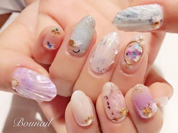 ボネール(nail & eyelash Bounail)/シェル 人魚 オーロラ