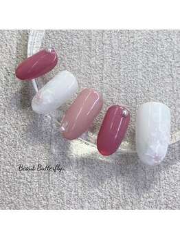 ネイルサロンスクール ビュートバタフライ 町田店(BEAUT BUTTERFLY)/春フラワーネイル