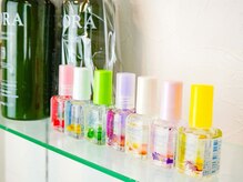 ガーデンネイル(Garden Nail)の雰囲気（施術後のオイルも多数用意し、お買い求めもできます♪）