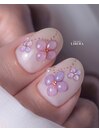 ぷっくりあじさいネイル