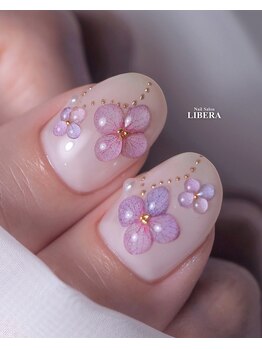 ぷっくりあじさいネイル