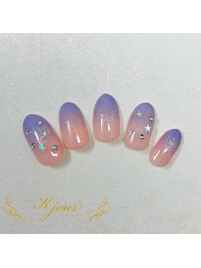 シンプルゆめかわネイル