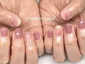 クランベリーネイル 代官山 恵比寿(cranberry nail)/たらしこみアート