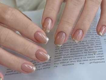 ルネネイル(Lune nail)/ミラーフレンチ