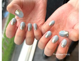 60分アート★ミラーグラデネイル