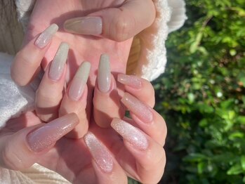 アンジェリカミッシェル 田町店の写真/【三田駅徒歩1分/田町駅徒歩3分】華やかなデザイン性の高いネイルご希望の方に長さ出しジェル・スカルプ♪